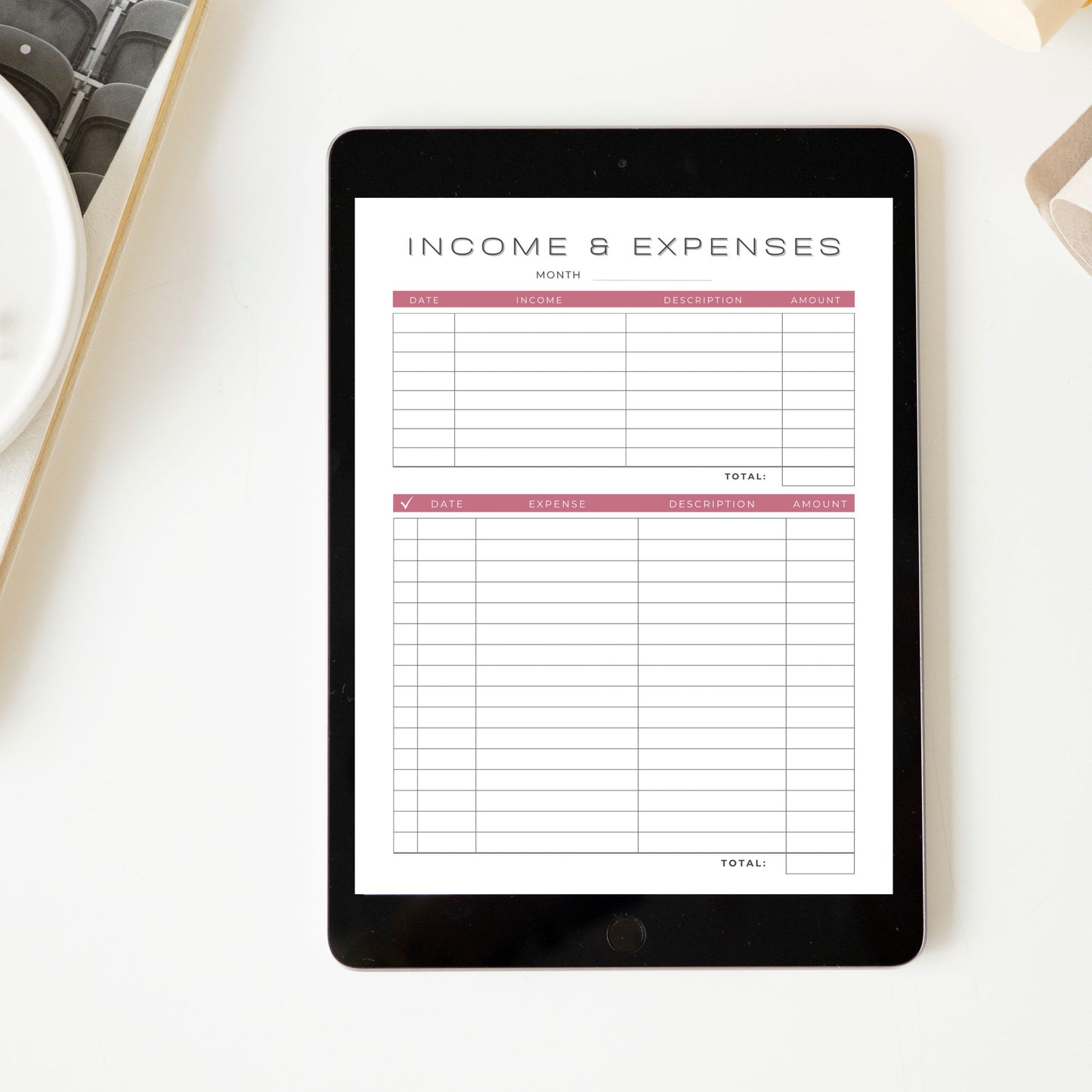 Income & Expenses Page