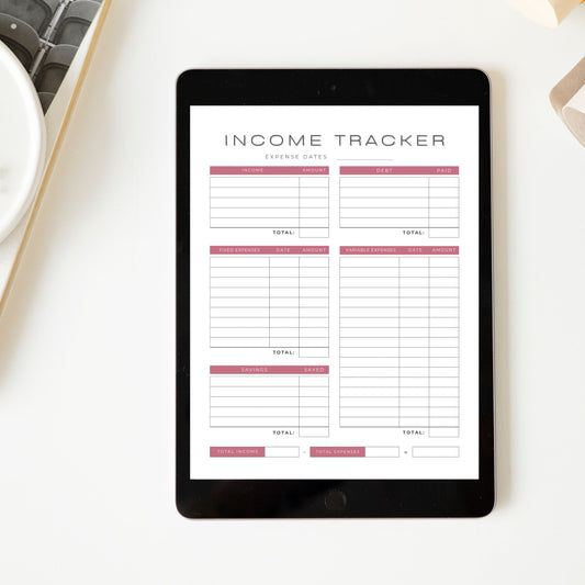 Income Tracker Page